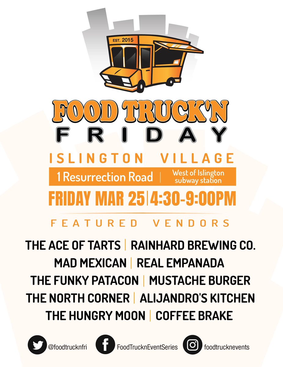 FoodTrucknFri's tweet photo. BEER. BURGERS.  BUTTER TARTS... And soo much more!

Check out who's coming to FTF on Friday!

Tag a friend to tell them about dinner plans!

1 Resurrection Rd. | 4:30 - 9PM https://t.co/B5Jm6mFSoR
