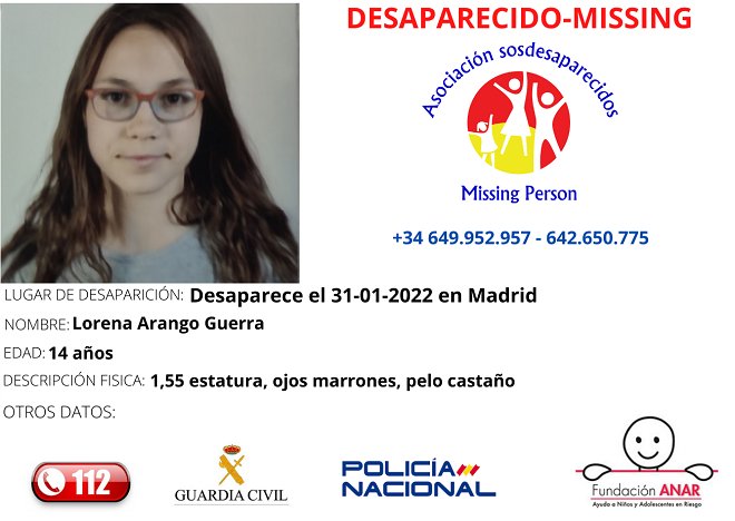 sosdesaparecido's tweet photo. Activamos la Red de cajeros automáticos @EuronetATMsEU para difundir la alerta de Lorena, desaparecida en #Madrid 

#Desaparecidos #sosdesaparecidos #España 
#EuronetATMsEU https://t.co/a2cEDXsvq9