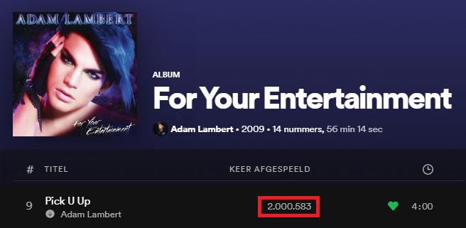skaschep's tweet photo. Congrats @AdamLambert with 2⃣ million streams on Spotify for #PickUUp! 🎉 Now 2,000,583 streams (+604)! 🎧 (20 March 2022) #NowPlaying https://t.co/Zk9yRKM8IH https://t.co/QTIfVLgROi