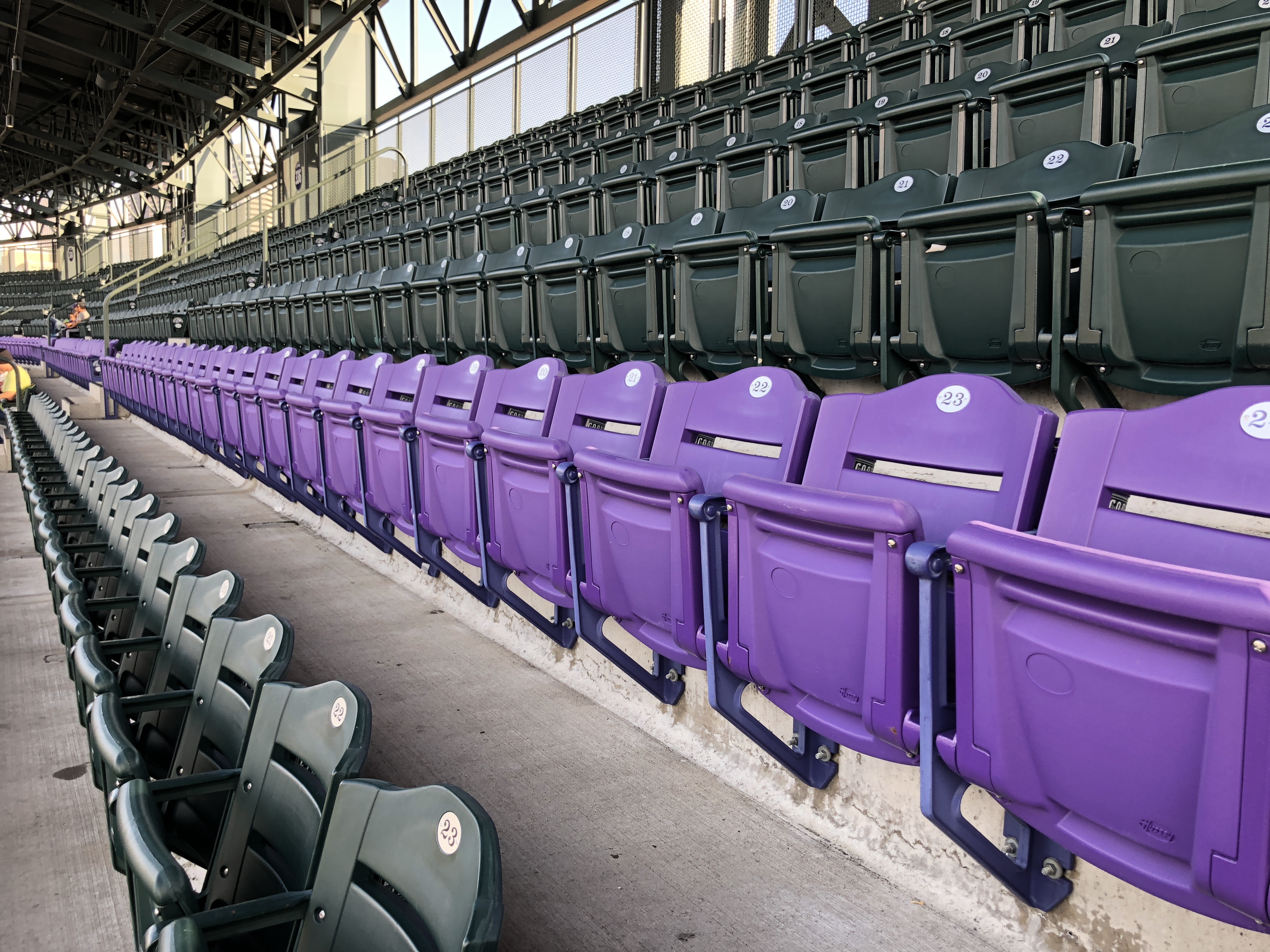 David A. Kelly on X: Want to be the highest baseball fan ever? Head to Coors  field, home of the Colorado Rockies and sit in the purple seats--or a few  rows above