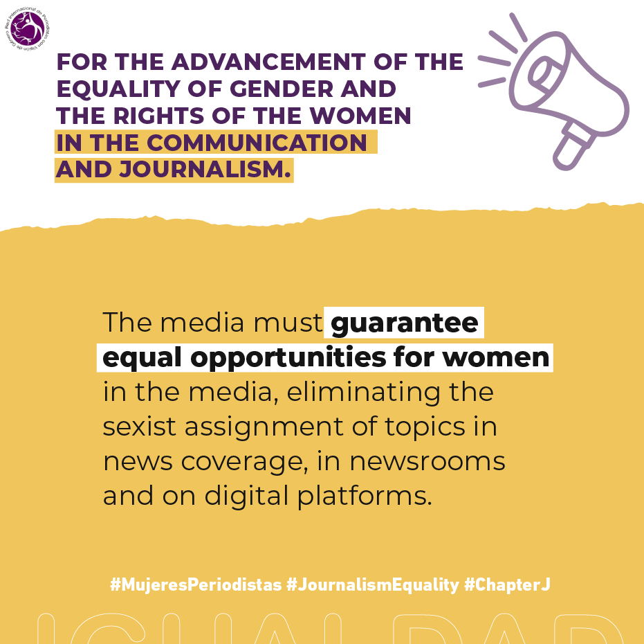redpergenero's tweet photo. #Campaign #MujeresPeriodistas #JournalismEquality #ChapterJ
⚠️ Although there are technological advances that have facilitated the incorporation of women in the media, there are still barriers for them to access decision-making spaces.
➡️ https://t.co/pftbd1SZOZ https://t.co/bF0sUuKF2g