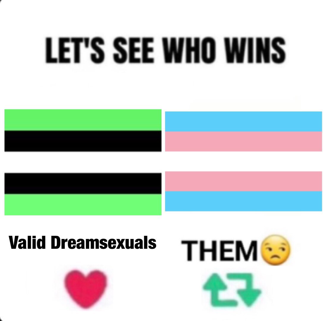 JuliqaLoveDream's tweet photo. Let’s see who has an iq over 11, 

Like this Tweet if you Think VALID dreamsexuals are better.

Retweet for the transgender community. 

Don’t disappoint me y’all, this is easy, just like the tweet, simple. https://t.co/EUZvi7G6Cx