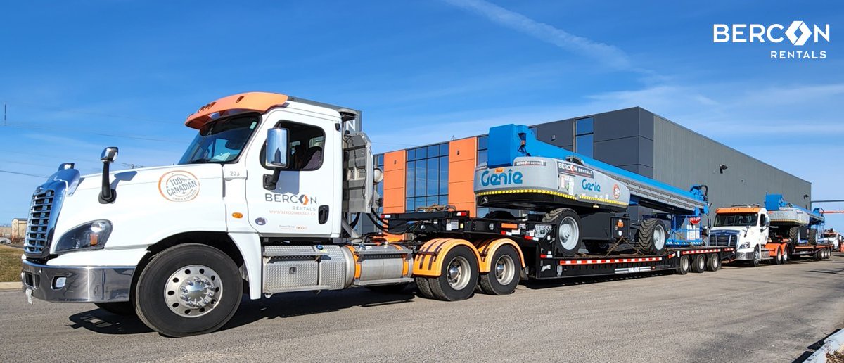 BerconR's tweet photo. There's nothing better than watching some big Iron getting ready to leave for a Sunday night delivery. Any time, any place, Bercon Rentals is there to provide our loyal customers with the biggest and best the industry has to offer. You can always Expect More from Bercon Rentals! https://t.co/lJN5LQjFGu