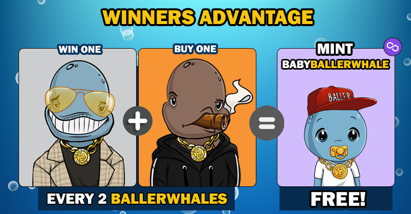 BallerwhaleNFT's tweet photo. Congratulations Raff is Back you won a free BallerWhale! You have the winners advantage to mint a FREE BabyBallerWhale. Promo ends in 2 weeks!
Win a free one now!
Follow and like #BallerWhaleNFT
Tag 2 friends
Retweet

#NFT #NFTCommunity #nfts #Ethereum #BTC https://t.co/yM7XnIu8dE