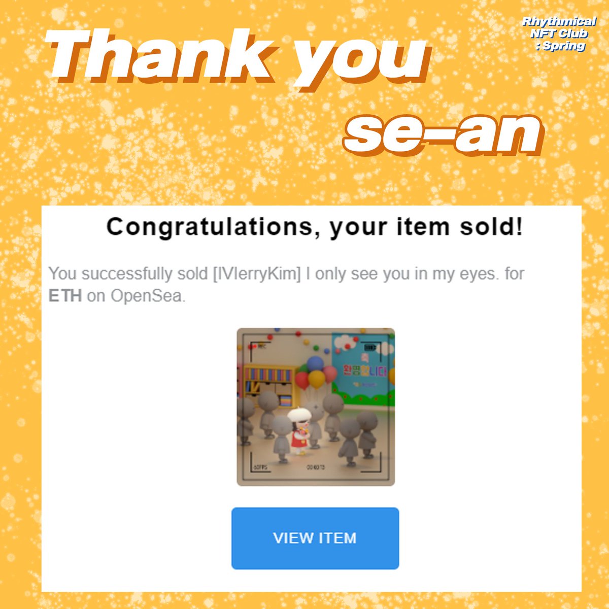 NFTMerryK's tweet photo. 저의 첫 Spring 콜라보 작품인 'I only see you in my eyes' 를 @drawing_sean 작가님 께서 구매해주셨습니다! 😍
정말정말 감사드리며, @drawing_sean 작가님께 따뜻한 봄이 되기를 간절히 바랍니다!💞

#rhythmicalNFT #rhythmicalnftclub #rhythmicalspring https://t.co/3M9EtRNBHZ