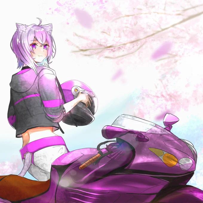 お花見に来たおかゆん#絵かゆ 