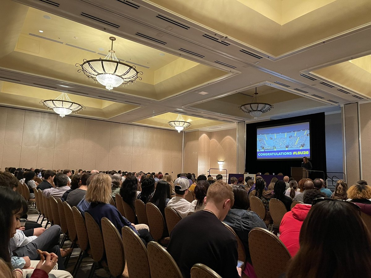 Excellent turnout today #LSU Admitted Student Reception in NOLA. So many talented students committed to attend LSU already. Great enthusiasm! #LSU26