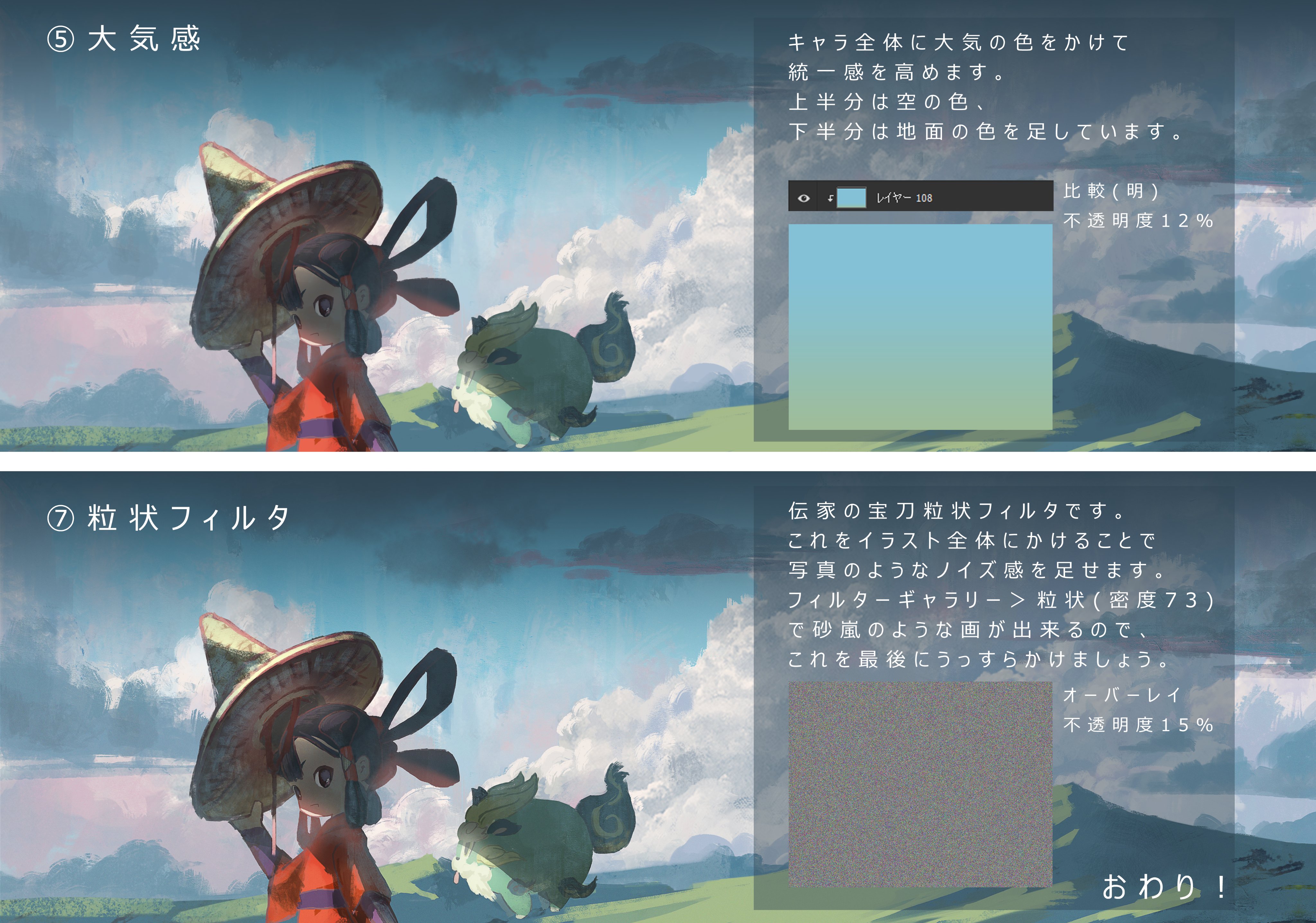 Couldoh ベタ塗りキャライラストをフォトリアル背景に馴染ませるメイキング キャラが背景に馴染まなくて浮いちゃう という方向け T Co V0mskbq2iu Twitter