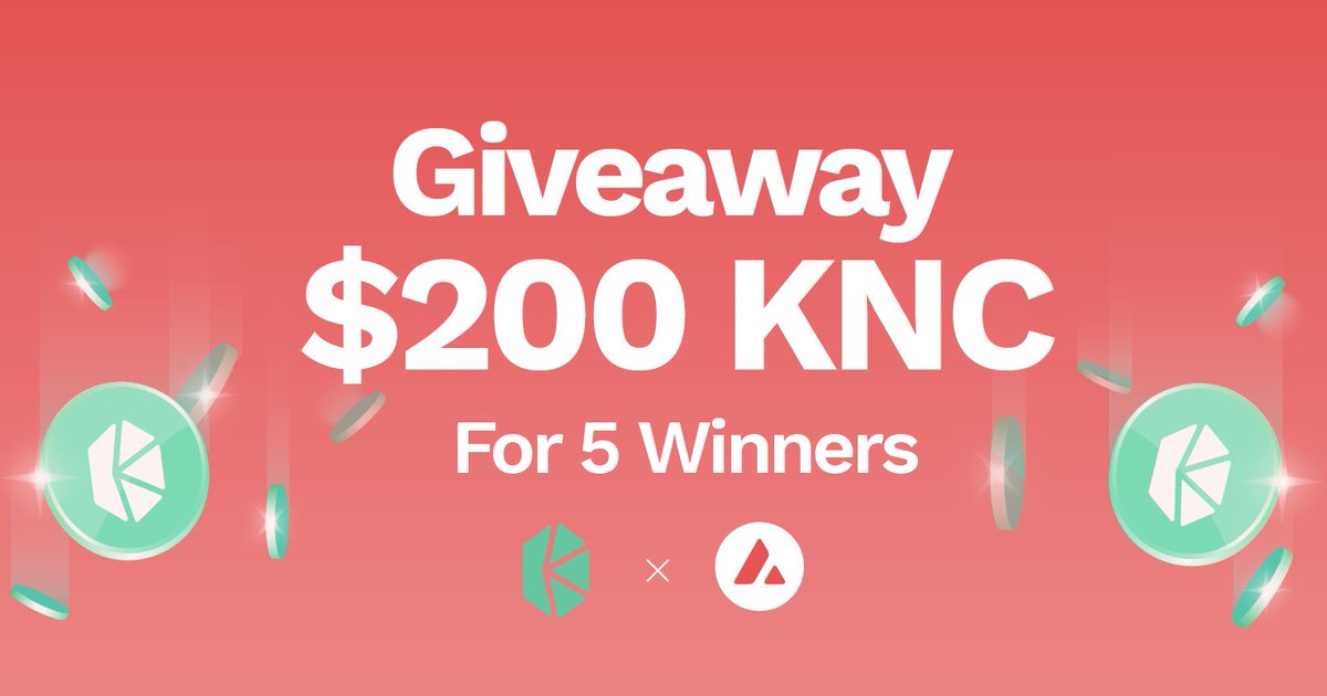 KyberNetwork's tweet photo. 🪂 #KyberSwap x #Avalanche first airdrop for community 🪂

🏆 $200 KNC 🏆

Airdrop ends March 24, 2022

1️⃣ Do 5 tasks
2️⃣ Share and tag your friends

🚀 Airdrop Link: https://t.co/ZRazrCae7o
#Airdrop #Giveaway #AVAX https://t.co/MhAH4CzZ3F