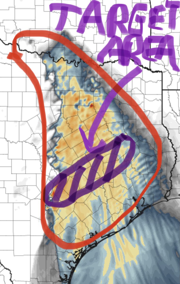 Tornado threat covers the entire central and eastern Texas into far southern OL tomorrow, but greatest potential of a strong tornado is in the purple zone. That is my target area tomorrow. Supercells should fire by mid afternoon up and down the dry line. <a href="/accuweather/">AccuWeather</a>