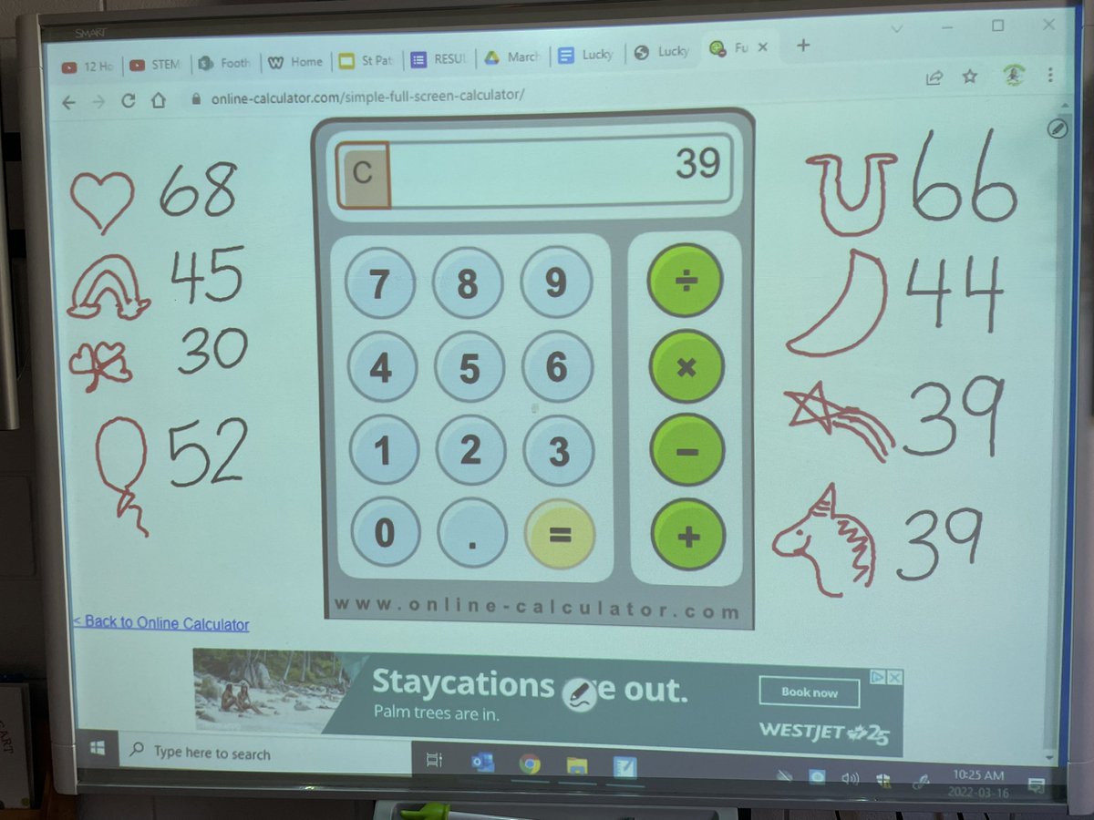 mrs_saunderson's tweet photo. Another lucky day in the books! Prediction-a good guess…big numbers…counting…graphing…tasty treats! Thx @smalchow for organizing this global challenge! We loved seeing other results  #SPDProject22 #2classes @Spitzeeschool https://t.co/gATL5ApWXO
