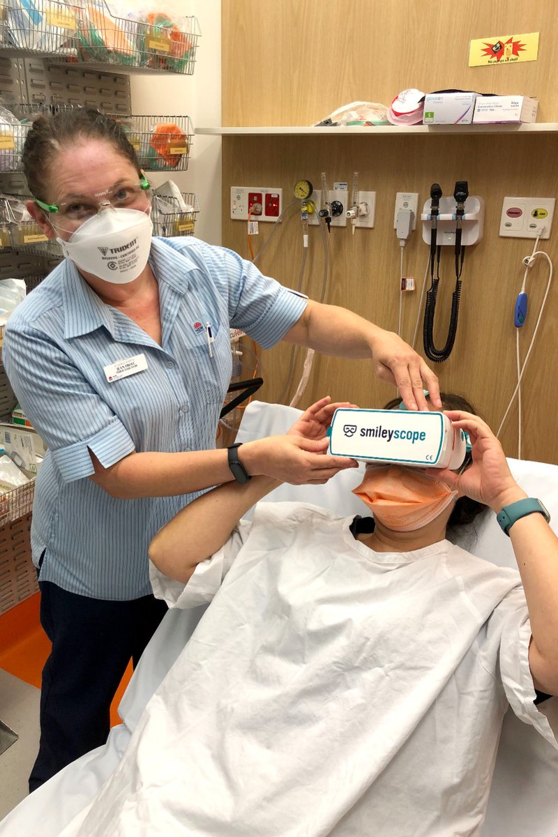 smileyscope's tweet photo. Thanks to the group of dedicated volunteers who has been supporting St. George Hospital for over 50 years for donating a Smileyscope to the Emergency Department.
https://t.co/mNyM4xeBqR
#digitaltherapeautics #virtualreality #VRgoogle #medicalgrade #healthcare #innovation https://t.co/lOywqgf3xF