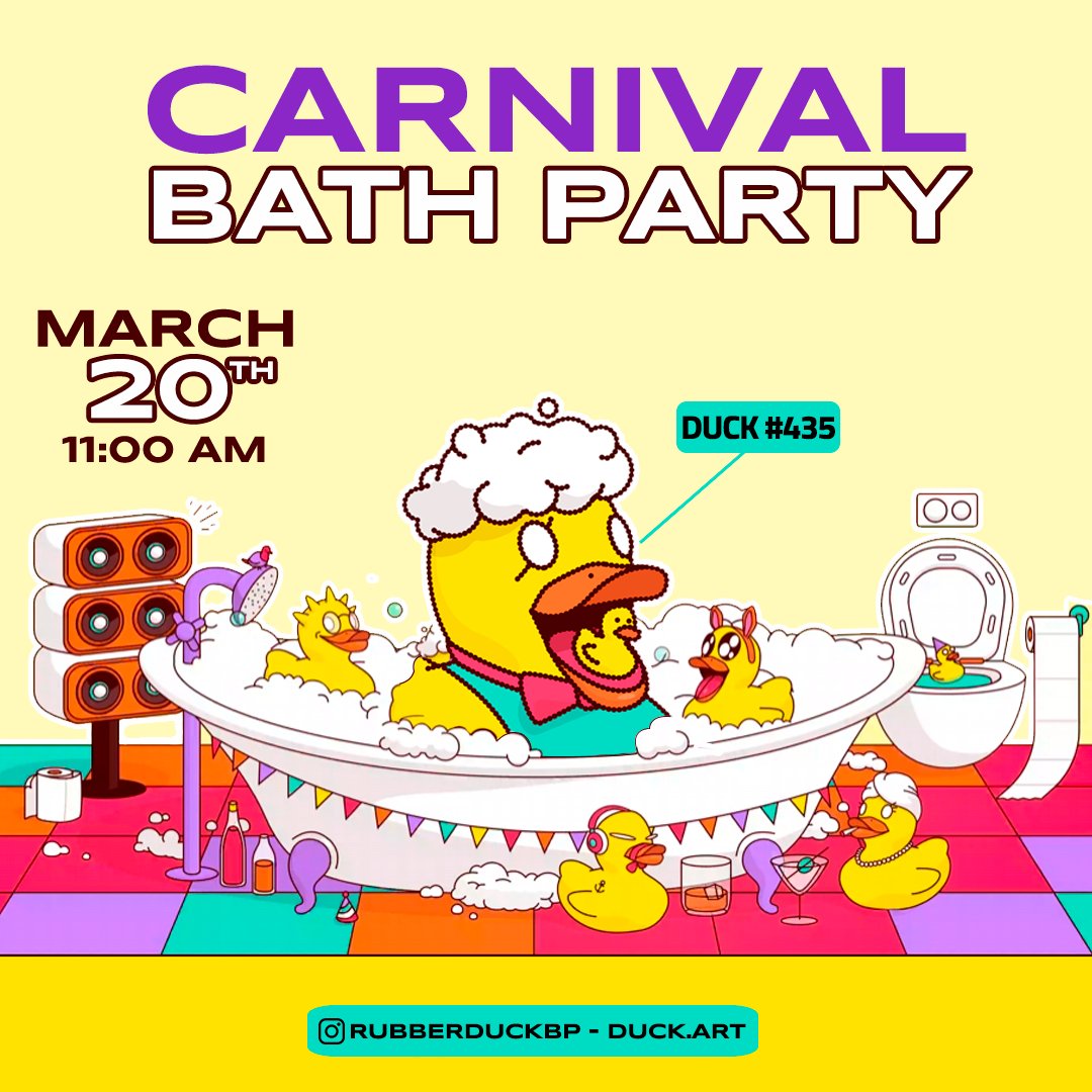 StefannynavaL's tweet photo. Very happy because today my duck is going to his first party, I hope he comes with more accessories or that he has exchanged something with another duck in the community! 

I'm very happy to belong to the family of @RubberDuckBP https://t.co/NTtXzz4Jkv