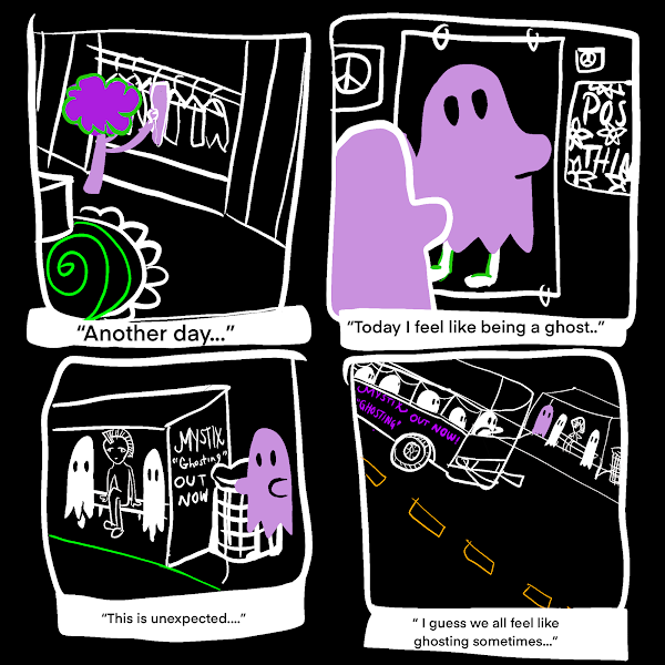 MystixLaBruja's tweet photo. This is my first #SinglePanelComic #ComicNFT #Ghostie which is me... to promote one of my releases "Ghosting"
https://t.co/Ebxi9TUJw5 
https://t.co/ZV8a5qyYF2 https://t.co/hcRACz9JDM