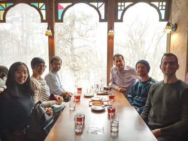 The members of the Syntax of Nominal Linkers Project linked together (no pun intended) over lunch at the Gilaneh Restaurant! They enjoyed a wonderful Persian meal and discussed linkers in the context of superlatives (among other things)!