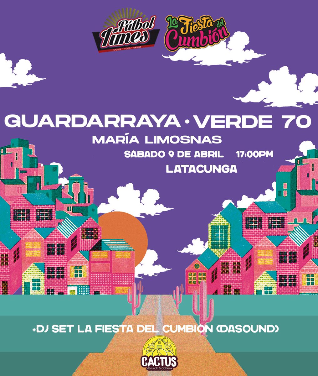 ¿Hasta cuándo #Guardarraya?
¡HASTA LA VUELTA de #Latacunga SEÑOR! 

📌9 de abril
📍Cactus Brunch 

La primera escapada tiene de cómplices a <a href="/VERDE70oficial/">VERDE 70 ⚡</a> #MaríaLimosnas para quedarnos de fiesta con #DaSound del <a href="/fiestaCumbion/">Lafiestadelcumbion</a> 

🎟 meet2go.com/ev/hastalavuel…