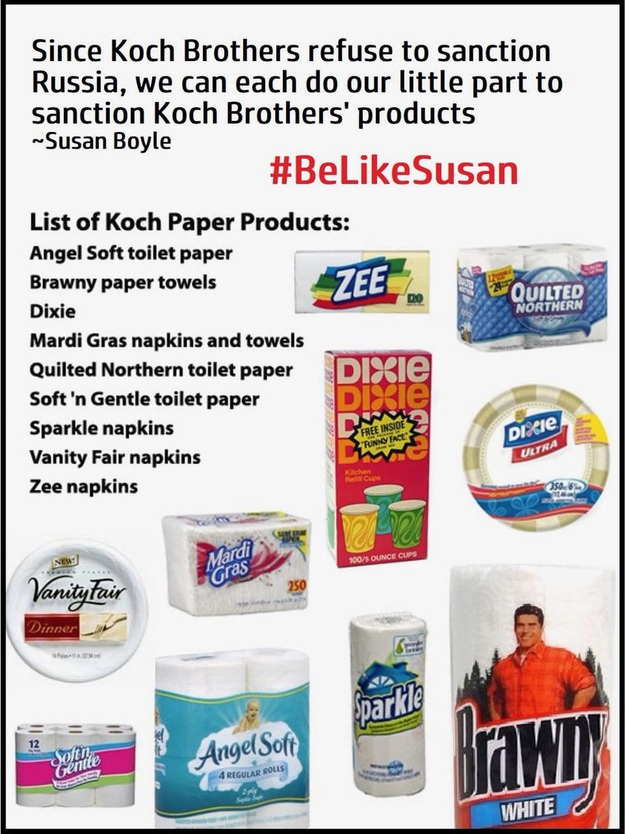 Boycott Koch products please? Every little bit helps!!!