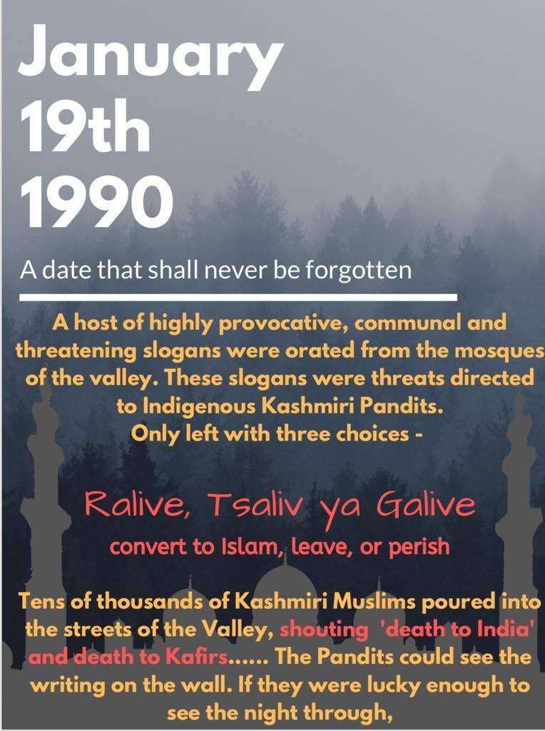 ‘Ralive, Tsalive, Galive’: #TheKashmirFiles should shake our collective conscience and make our politicians, media who quietly let Kashmiri Hindus die accountable

Time the nation demands Justice !

#Hang_BittaKarate 
#Justice_For_KashmiriHindus