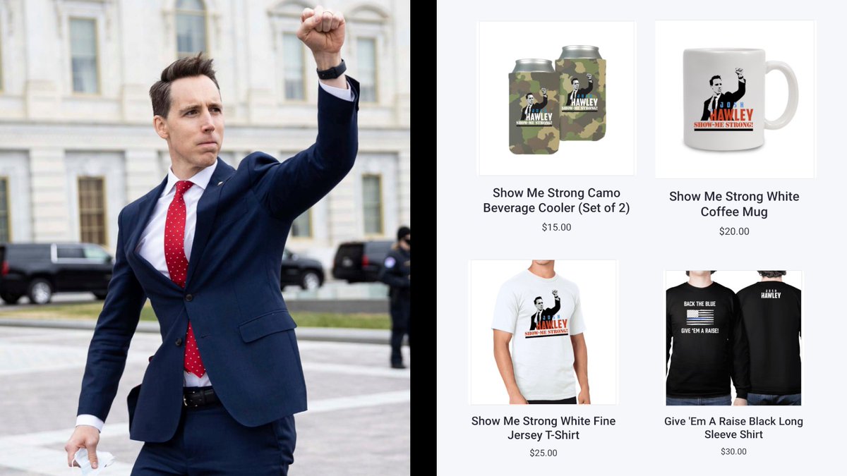 donwinslow's tweet photo. .@BennieGThompson 

Josh Hawley is selling merchandise and profiting off his role in Jan 6 while your committee won't even subpoena him to testify on TV &amp; under oath.

Your refusal to subpoena Republican lawmakers has emboldened domestic terrorists and will result in more deaths. https://t.co/y2qXUcwNzd