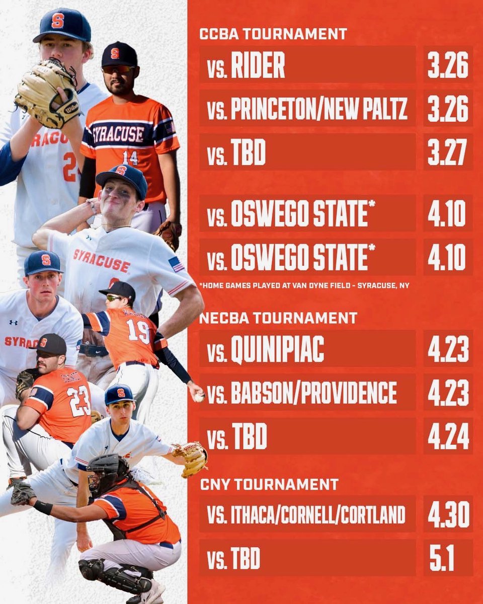 👿👿 Go time 👿👿

2022 Syracuse Club Baseball Spring Schedule.

Time to go to work. Starts this weekend.