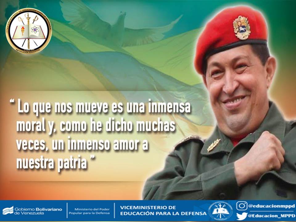 //#CISPAlDía// Contínuamente Ntro.eterno Cmdte, sembro en los Venezolan@s el amor a la patria.                                                #ViveAVenezuela                     @CISPresidencial @AnibalCoronado9