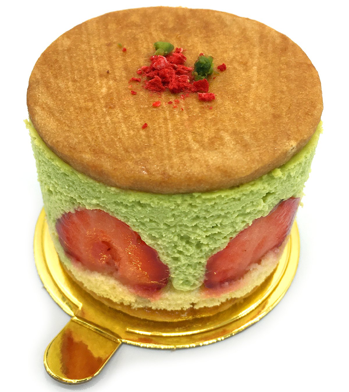 銀座グルメセラピー 日本橋 フェルム ラ テール 美瑛 コレド室町テラス店 マリトッツオみたいな 生バターサンド あまおうとピスタチオ 702円 ピスタチオペーストを加えたバターチーズクリームはエアリーでまろやか 一層スポンジが敷いてあることで贅沢