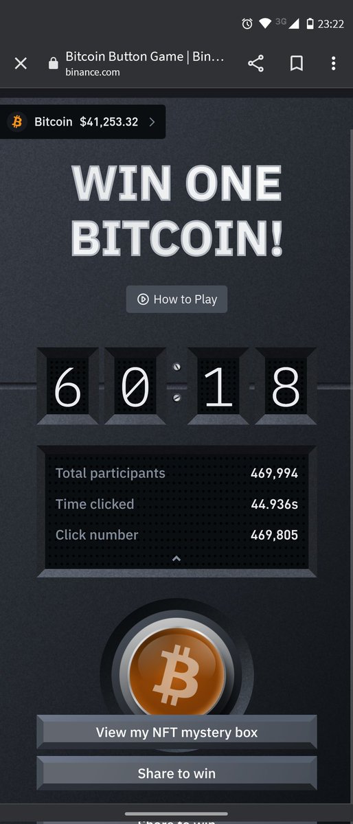 GastonPalestini's tweet photo. Suerte para todos!!! #BitcoinButton #binance #BitcoinButtongame https://t.co/SR422CsoTu