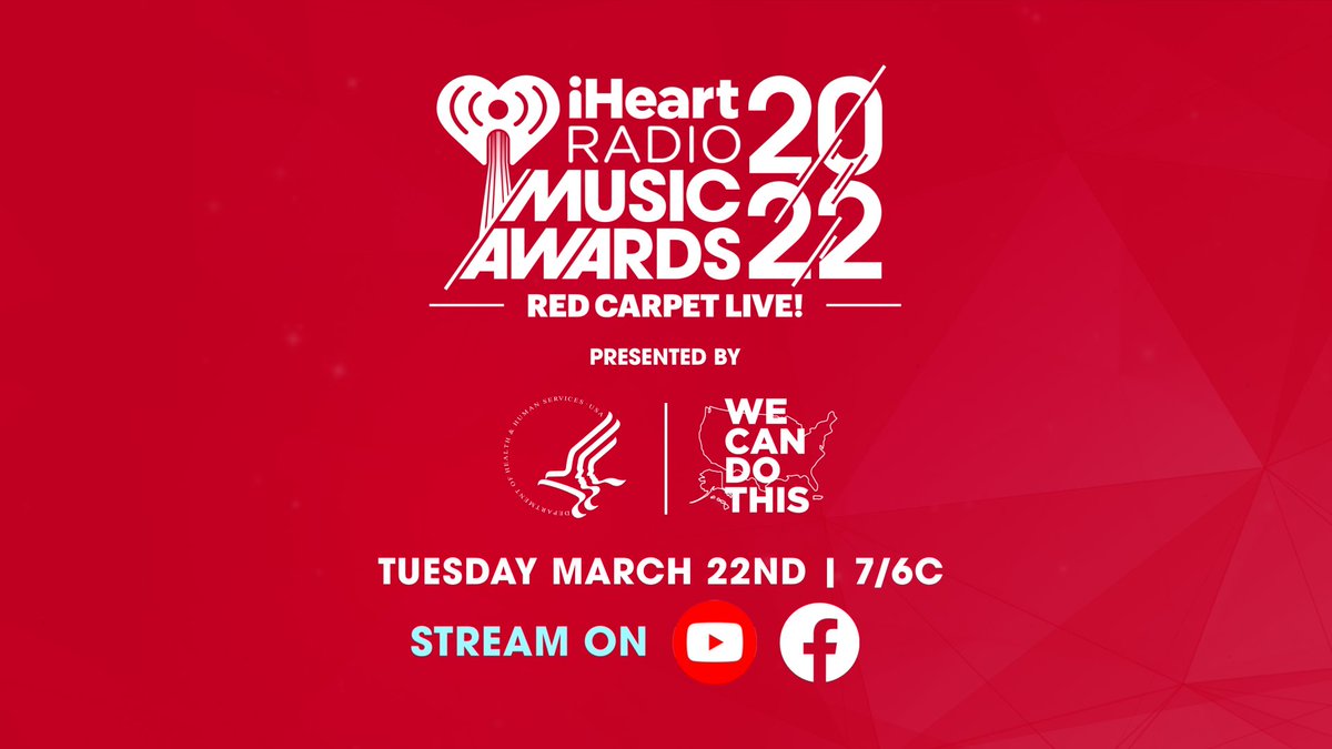 Our #iHeartAwards red carpet NEVER disappoints! 🔥❤️ 

Watch the event LIVE on Tuesday, March 22nd at 7/6c on Facebook or YouTube! ❤️ Presented by <a href="/HHSGov/">HHS</a>