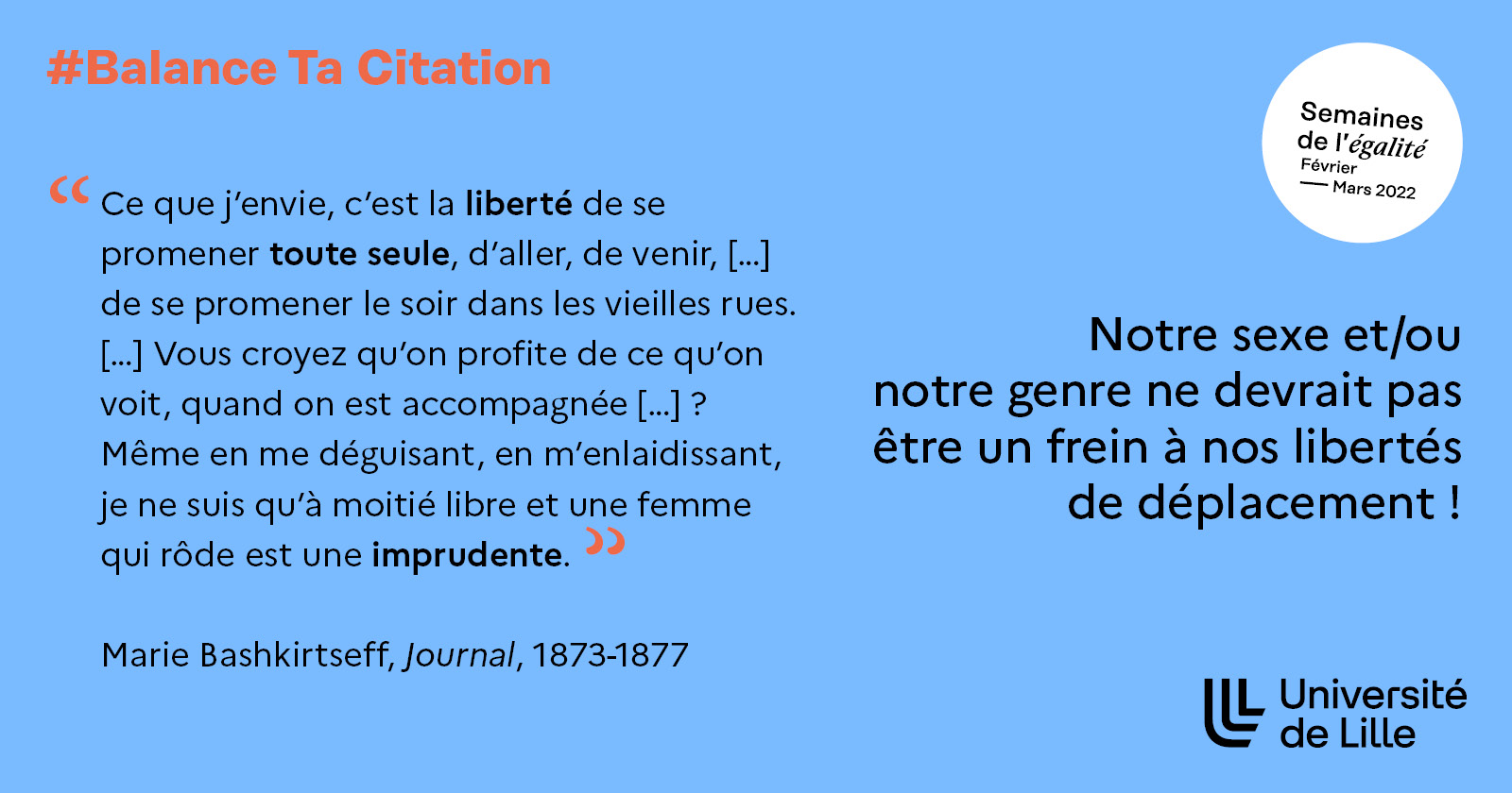 Universite De Lille Balancetacitation C Est L Exposition Qui Lutte Contre Le Harcelement Et La Restriction Des Deplacements Des Femmes Dans L Espace Public A Retrouver Des Aujourd Hui Sur Les Campus Mais Aussi