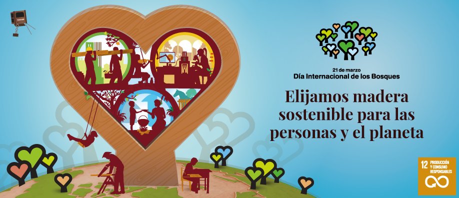FCesefor's tweet photo. El mensaje con motivo del #DíaInternacionaldelosBosques pone el foco este año en la #madera como material sostenible y renovable, y los beneficios que la gestión de los bosques acarrea para proporcionar agua potable, como material constructivo y fuente de energía.
#IntlForestDay https://t.co/l667FBgLvI
