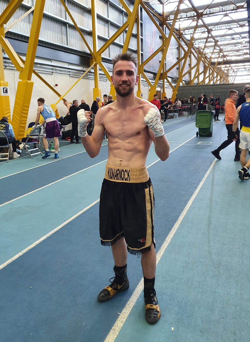 KieranMcMaster_'s tweet photo. Not fought in over 2 years due to Covid.
Scottish Elite championships began over the weekend and I WON my Quarter Final by Unanimous decision.

Semi’s on Saturday👊🏼 
Fight #105
Win #69 https://t.co/tydVTrjTW4