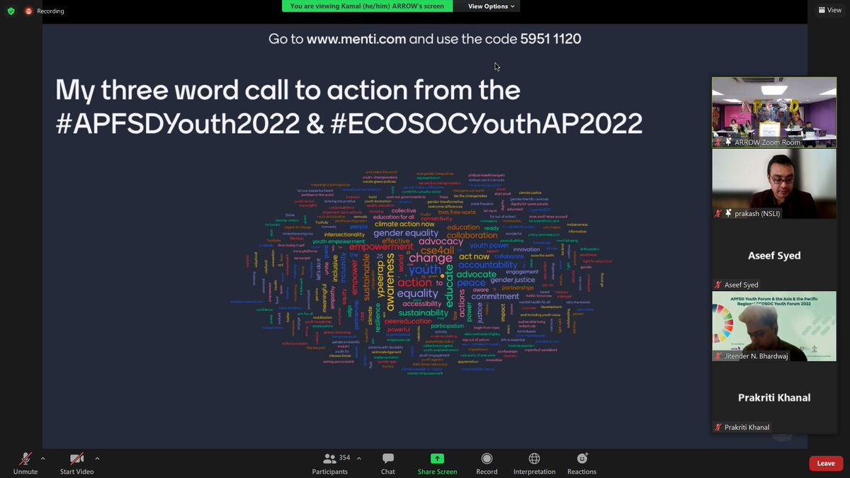 An absolutely incredible 3-day journey with many brilliant insights. Delighted to be a part of the #APFSDYouth2022 and #ECOSOCYouthAP2022 My call to action is to be Be kind, Be Empathetic and Be inclusive.