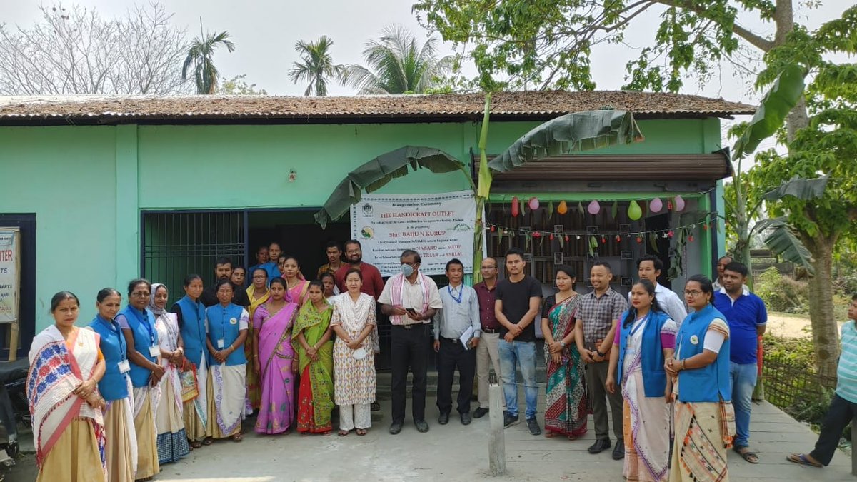 AyangTrust's tweet photo. A handicraft shop was opened by SHG trainees in Phuloni, Majuli. The women participated in trainings by Ayang &amp; @ASRLMSAssam &amp; was supported by @NABARDOnline. The shop was inaugurated by the CGM of NABARD Assam. We are proud to be a part of this venture

#womenempowerment https://t.co/a4adpF7I3o