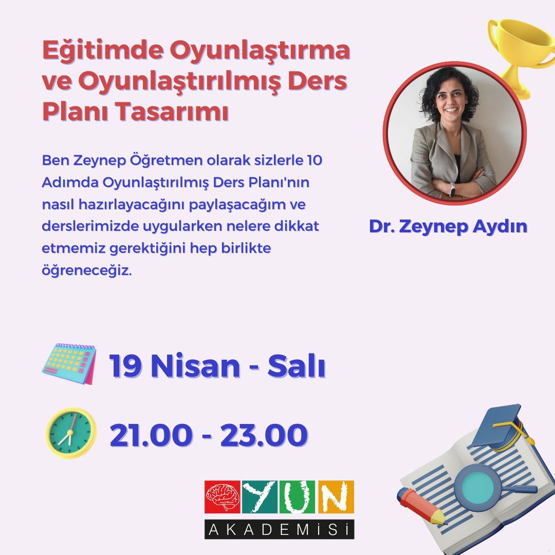 oyunakademisi's tweet photo. Şirketlerde çalışan eğitmenlere, öğretmenlere ve oyunlaştırmaya gönül verenlere yönelik başlatmış olduğumuz “Oyunlaştırma Eğitimleri”ne 5. Dönemle kaldığımız yerden devam ediyoruz!✨

Kayıt Linki: https://t.co/TyW3ERhOqb

*Eğitim sertifikalıdır.

#expertgamer #oyunakademisi https://t.co/ZQdtfVJcef