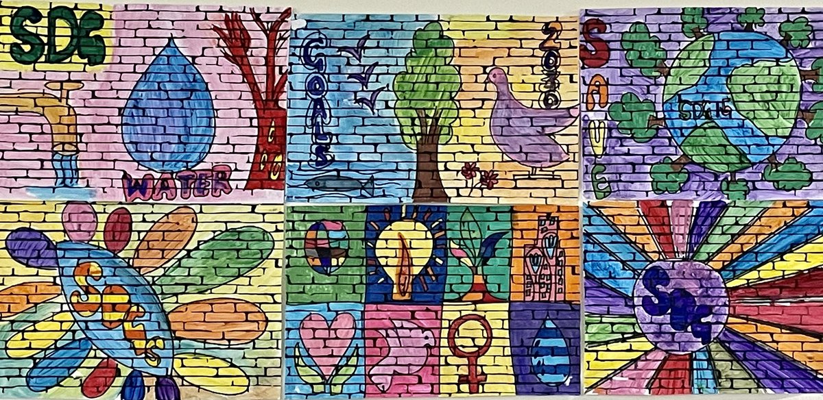 Year 3 Ss created a graffiti wall to share about SDGs #IBPYP #Teachsdgs