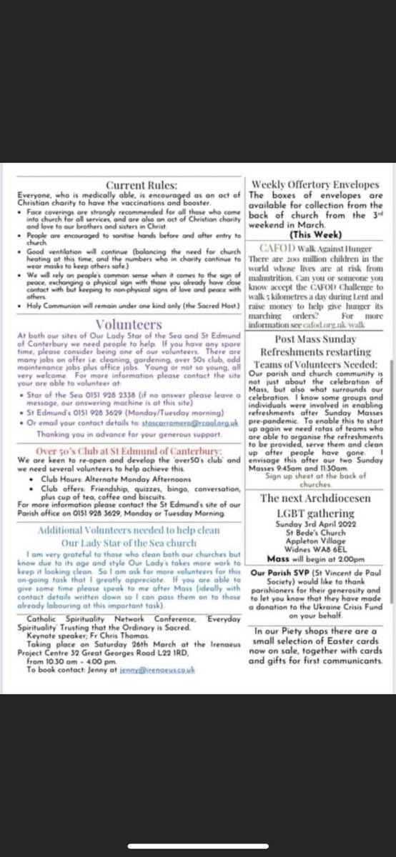 SeftonSouthDean's tweet photo. Newsletter for the Parish of St Oscar Romero, Seaforth and Waterloo. https://t.co/rLbtGLsJ16
