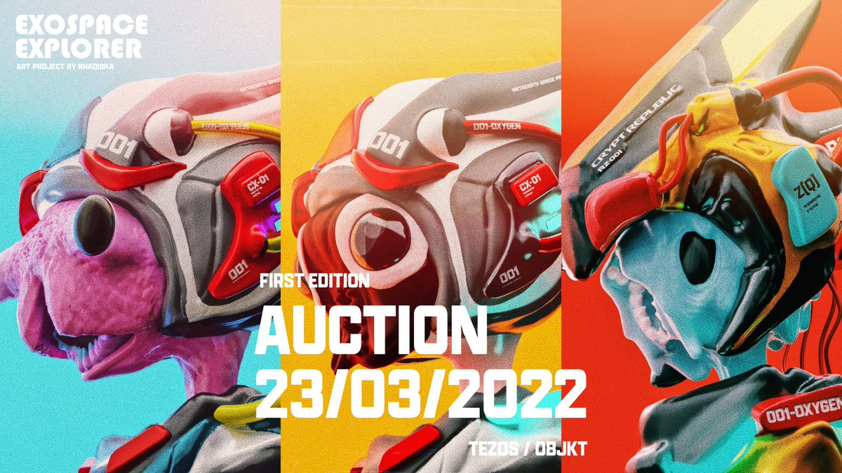 rhadiska's tweet photo. I'm so excited to announce that #EXOSPACE Explorer the expansion of ALIENATION will be minted and drop as an auction this wednesday at @objktcom.
Check out our sites to know more about the mechanism and utilities of this project.
Sites : https://t.co/nkryAJ2Ml8
#NFTCommunity https://t.co/xIyQpNXrSW
