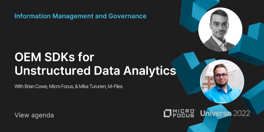 ayanknowsit's tweet photo. Universe is just around the corner! Join this session on Tuesday 3/22 to learn what you can do with IDOL today in AI, machine learning, digital Forensics, &amp; data insights-- with a special customer feature, M-Files! #MyMicroFocus https://t.co/Tiz24GyJZc https://t.co/xTxEjjpRrx