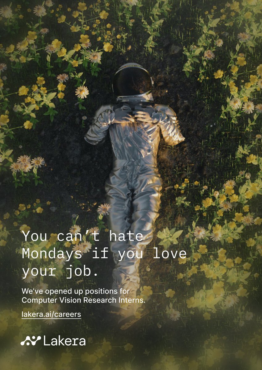 LakeraAI's tweet photo. Happy Monday 🌼 ! We're looking for a Computer Vision Research Intern to join our team.

Want to work on cutting-edge applied #AI research while having a front-row seat in a fast-growing startup?
Get in touch! 👉 https://t.co/PUTu0O0wJf https://t.co/SP5nEVtcHE