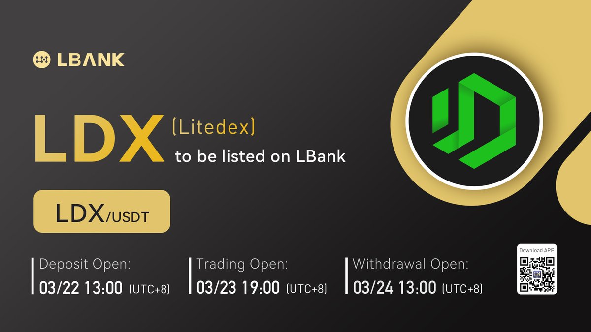 LBank_Exchange's tweet photo. 🪐 New #listing

✨ $LDX( Litedex)will be listed on LBank!  @LitedexProtocol 

Litedex Token is a governance token built on the Binance Smart Chain (BEP20) blockchain network.

➡️ Details: https://t.co/PAmqpnDP9K https://t.co/K0rmJydAxC