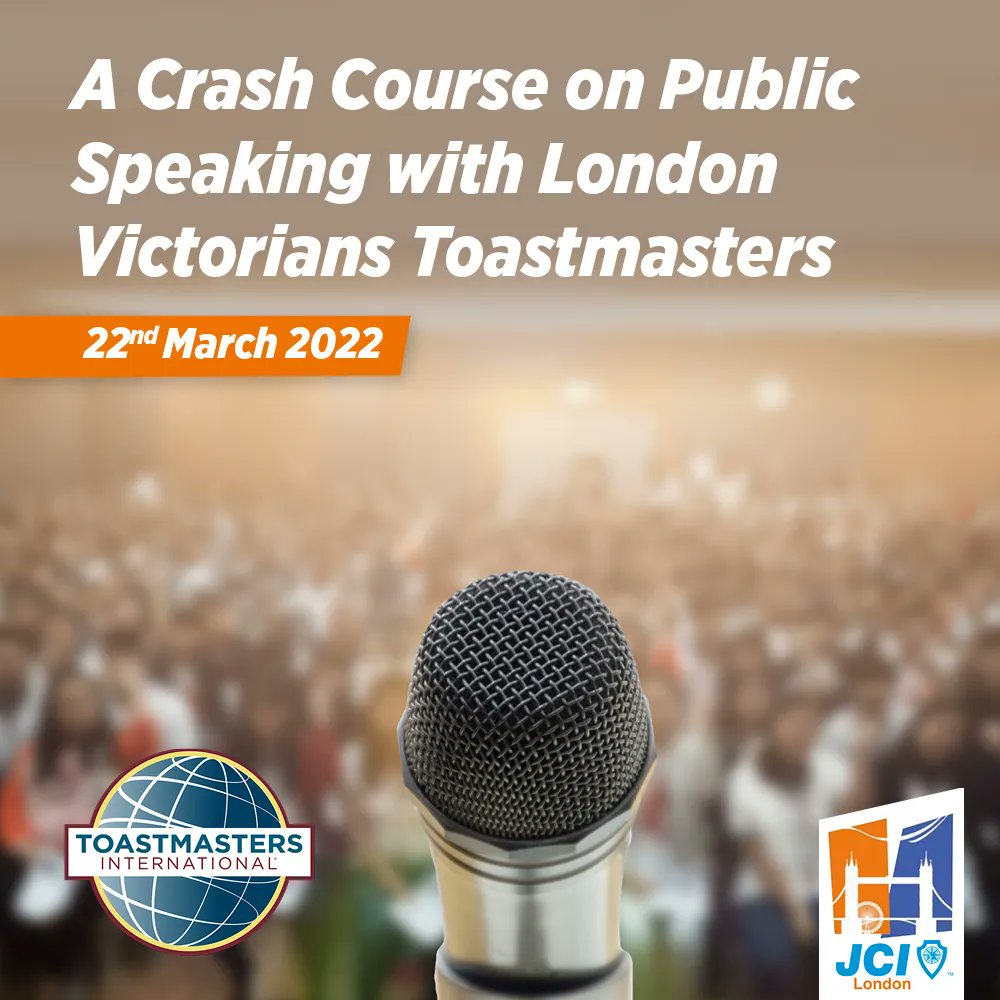 JCI London &amp; London Victorians Toastmasters have teamed up for an in-person event! It’s not too late, check out the event listing for more info or to register👏🏼

buff.ly/3JtVK6i