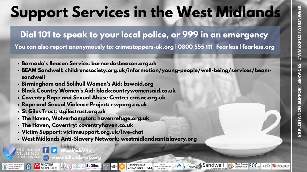 WBAFoundation's tweet photo. As #WMExploitationWeek draws to a close, as a region, we promise to remain committed to safeguarding our children and young people.
#WMVRU | @WMPolice https://t.co/FvRgFC6xs7