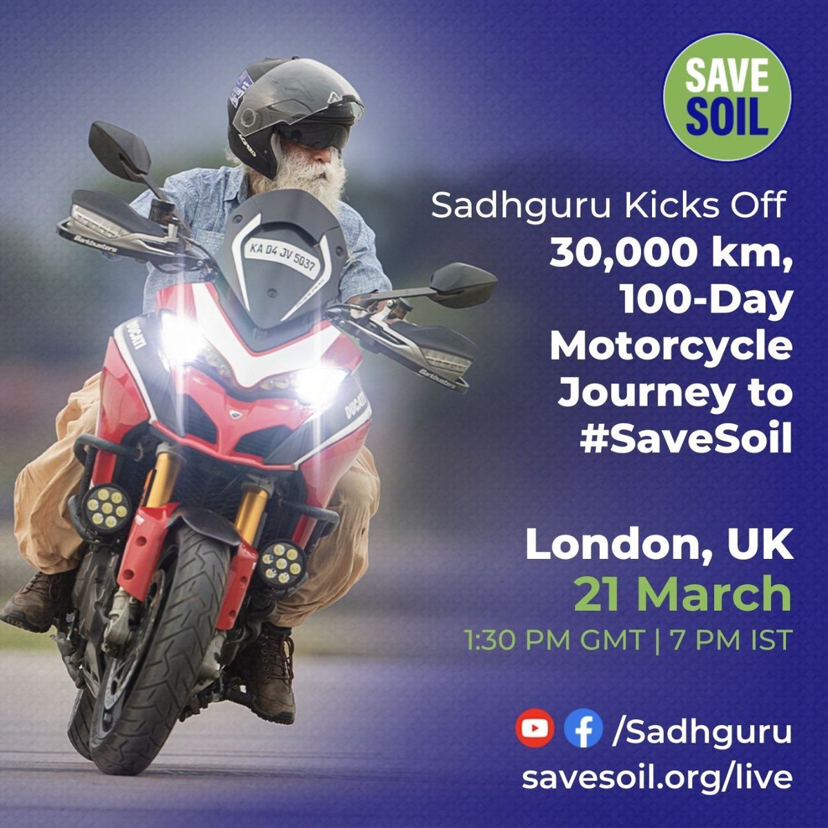 thekiranbedi's tweet image. I don&apos;t remember anyone in the recent history who has taken up ecological movements at this level! @SadhguruJV, wishing you the best of health and well-being during the 100 days of your ride! We are with you on this endeavour to #JourneyForSoil #ConsciousPlanet