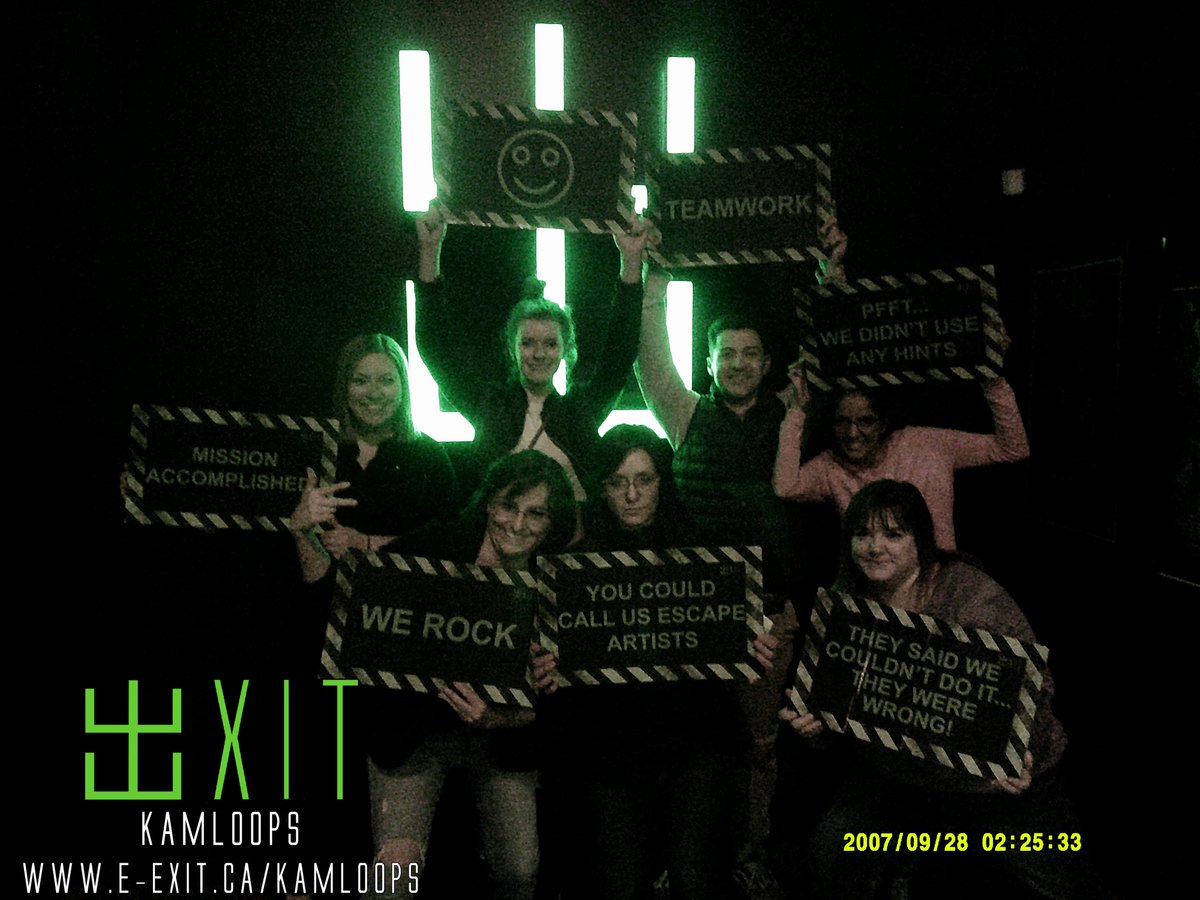 exitkamloops's tweet image. Here’s some of our awesome escapee’s from March 13th - 20th. Many failed and many succeeded! Test your wits today! #ExitKamloops #kamloopsescapegames
facebook.com/media/set/?van…