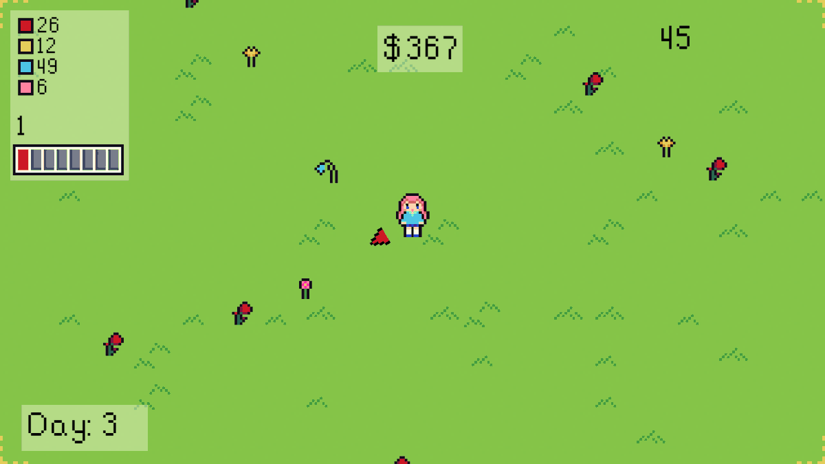 SkidesGames's tweet photo. May's Flowers is now available to play as a free demo!
This is my first ever public game release so I am very excited! Music created by @EmmanuelNSmith
Created for the #GreatSpringGameJam2022, play and rate the game here: https://t.co/B7g8ihB1g1
#gamedev #MaysFlowers https://t.co/8Hq4je8FLV