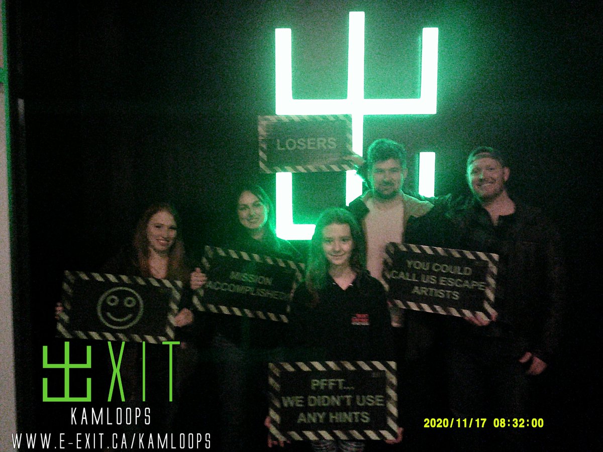 exitkamloops's tweet image. Here’s some of our awesome escapee’s from March 13th - 20th. Many failed and many succeeded! Test your wits today! #ExitKamloops #kamloopsescapegames
facebook.com/media/set/?van…