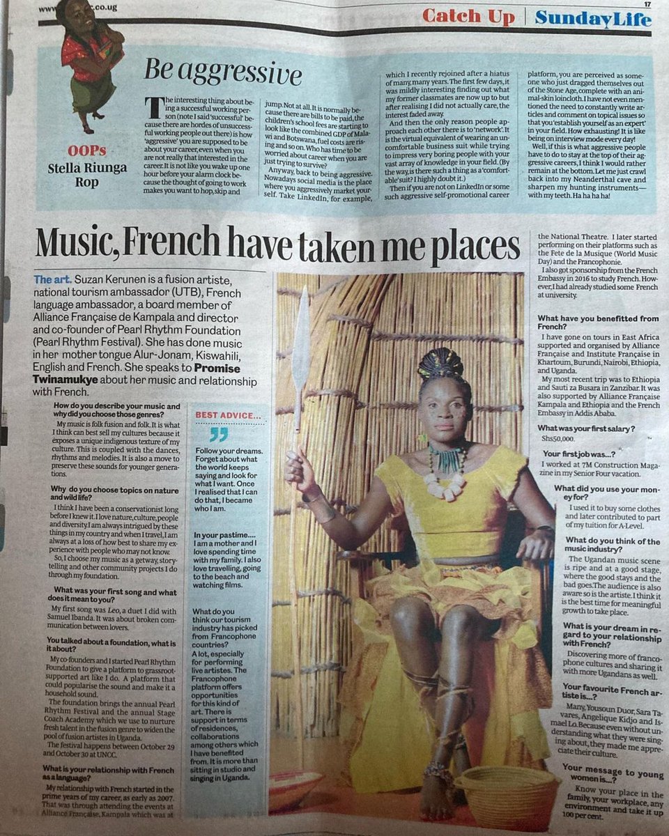 SKERUNEN's tweet photo. Thank you @DailyMonitor for the feature in yesterday’s #SundayMonitor #SundayLife #AlurQueen #Uganda https://t.co/ZnhaOl2eMT