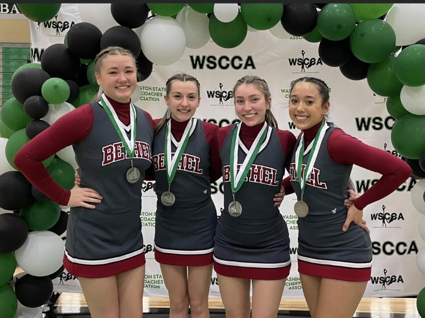 4 BHS Seniors competed for All State Stunt Cheer Competition. They took 3rd place!