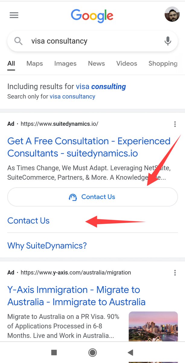 b4k_khushal's tweet photo. May be not new? Seen double extension (both redirect to same url)  in search ad. With new icon , like Contact Us ,Buy now. 

@rustybrick https://t.co/3mIrptjs5v