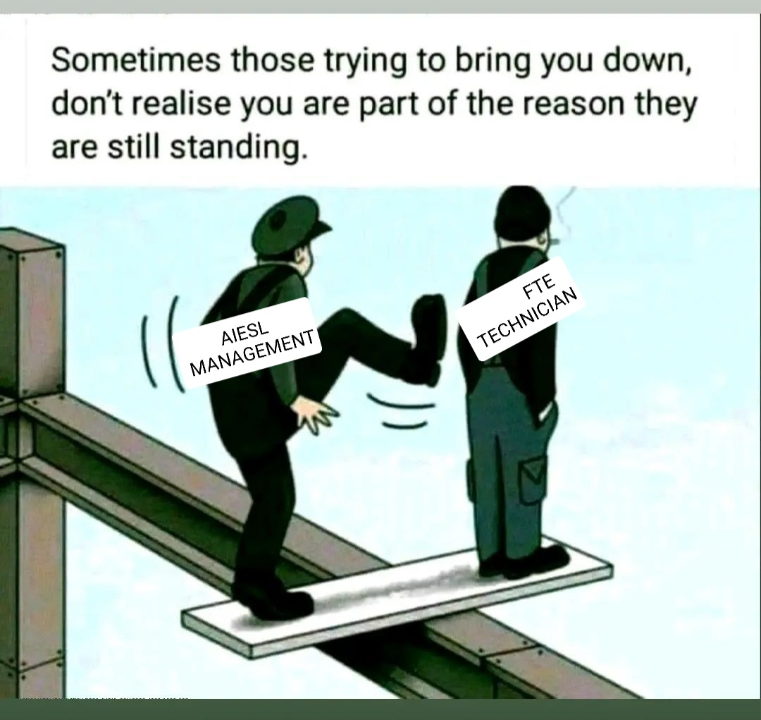 Bhushan70903335's tweet photo. AIESL Management is doing same thing with us...
Dear government please support us
#AIESL_TechStrike https://t.co/K9PsQt5fOY